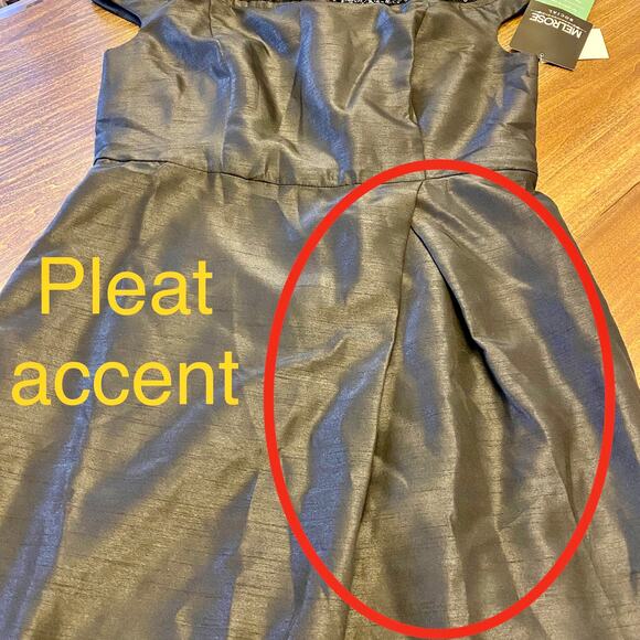 Melrose Social Black Beaded Neckline Cocktail Dress size 14 NWT - Picture 7 of 16